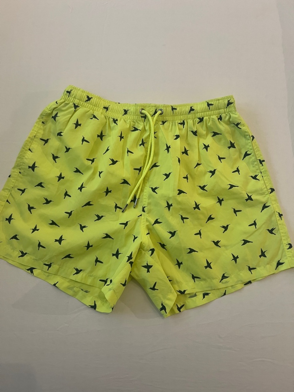 Zara Swim Trunks with Dark Bird Print